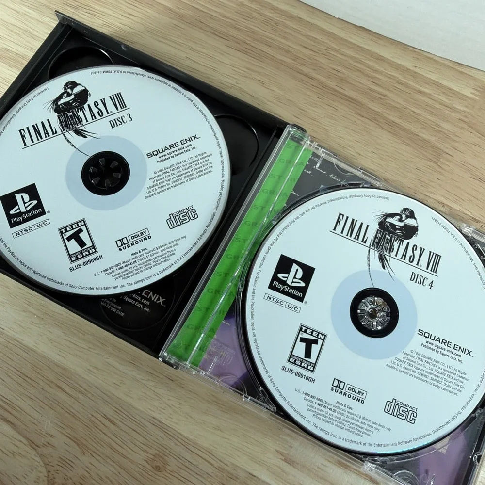 READ Final Fantasy Viii ( 8 ) - Sony PlayStation 1 Black Label - MISSING DISC 1